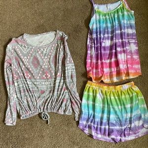 Girls Top, leggings and PJ set 14/16